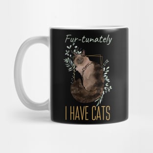 Fur-tunately, I have Cats - Balinese Cat - Cat Lovers Gifts Mug